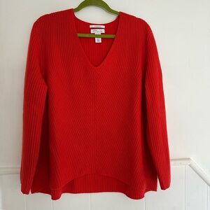 Nordstrom Signature Red Cashmere Sweater XL